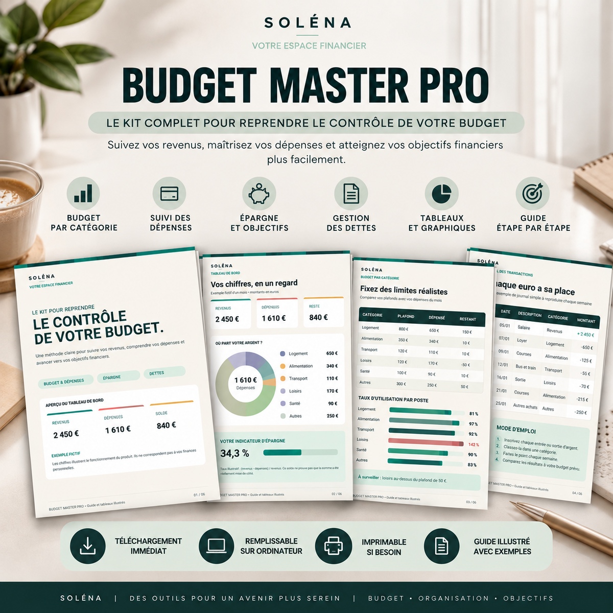 Budget Master Pro — Pack Organisation Budget & Économies