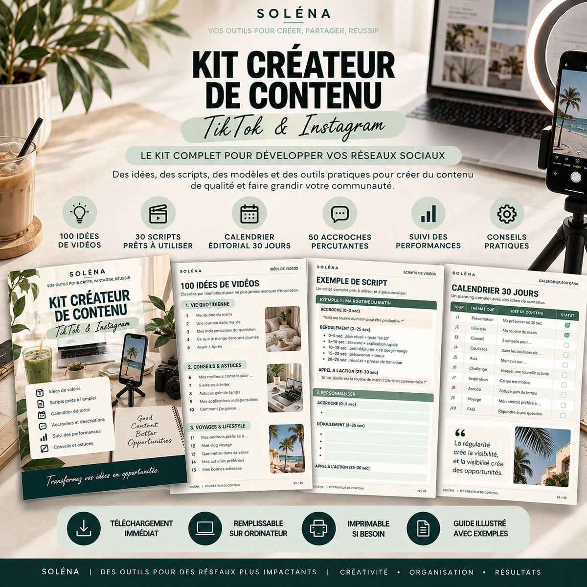 Kit Créateur de Contenu – TikTok & Instagram